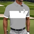 thumbnail image 2 of Men Golf Polo Shirt Short Sleeve Moisture Wicking Performance Print Quick Dry Collared Casual Tennis Workout Top, 2 of 5