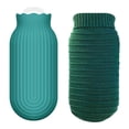 thumbnail image 1 of Versatile Silicone Hot Water Bottle: Microwave & Fridge Safe, With Knitted cover, 1 of 7