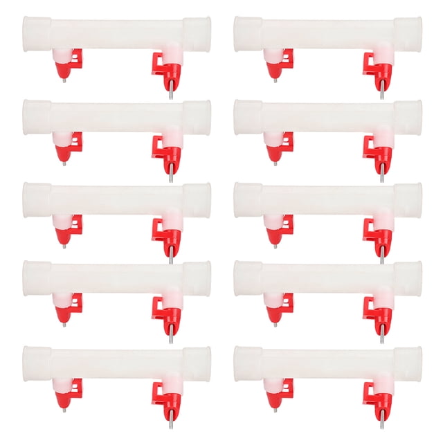Bebedero automático de doble tetina para patos, 11 Uds., con válvula de bola de acero, herramientas para aves de corral (G3/4)