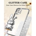 thumbnail image 4 of Funda para teléfono Apple iPhone 13 Pro Max para mujer, bonita funda con purpurina para niña, estuche de lujo con diseño de conejo kawaii, con soporte y brillantes diamantes de imitación, 4 of 8