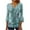Z6-Blue-3/4 length sleeve womens tops, variant on 3/4 Bell Sleeve Tops for Women Button V Neck Pleated Tshirts Casual Hide Belly Shirts Funny Graphic Tunics Womens Tops
