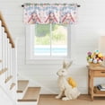 thumbnail image 6 of Valance Curtains for Kitchen Windows Happy Easter Bunny Eggs Rod Pocket Valance Flowers Butterflies on Pink Short Window Curtain Topper for Bedroom Living Room Bathroom 54x18in,1&nbsp;Panel, 6 of 9