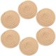 thumbnail image 1 of Billuyoard 6 uds manteles individuales resistentes a las manchas lavables taza cojín hecho a mano tejido aislamiento almohadilla trenzado Mostrada Caqui, 1 of 6