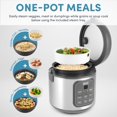 thumbnail image 2 of AROMA ARC-994SG - Arrocera digital profesional, multicocina, 4 tazas (sin cocinar) / 8 tazas (cocida), vaporizador, olla de grano, 2 cuartos de galón, exterior de acero inoxidable, ARC-994SG, 2 of 5