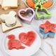 thumbnail image 2 of Juego de cortador y sellador de sándwiches, máquina para descortezar pan, máquina para hacer panqueques, cortadores de galletas con forma de corazón, cuadrado, circular y dinosaurio, regalo para, 2 of 5