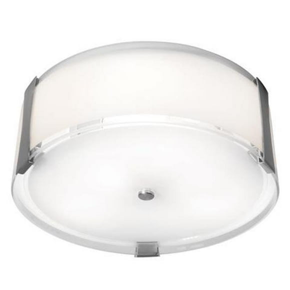 Modern 3-Light 30W Integrated LED Interior Ceiling Mount, Brushed Nickel