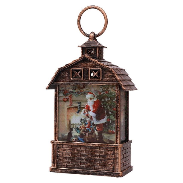 De Navidad Que Brillan En La Pequeña Casa, Linterna Que Ilumina La Decoración Navideña, Adorno De Lámpara Serendint HA042039-04