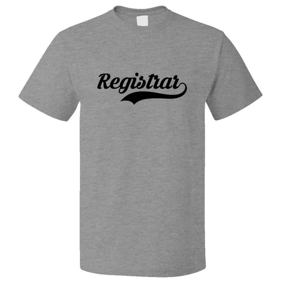 Funny Registrar Retro Old School T shirt Tee Gift