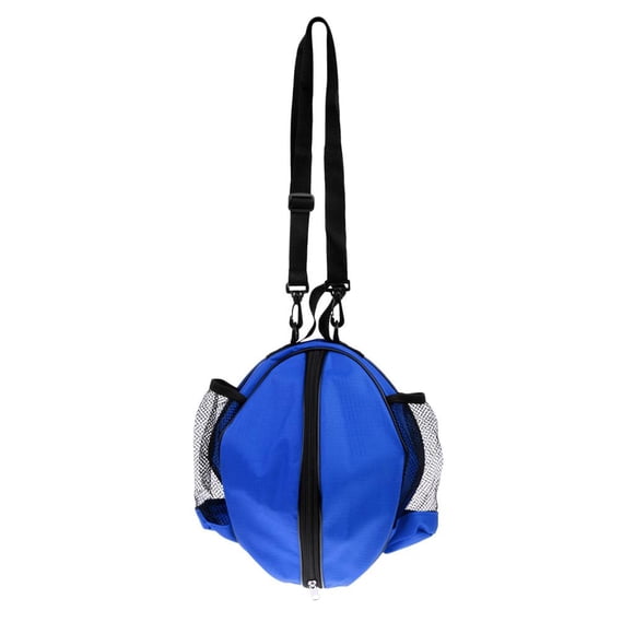 Bolsa de transporte impermeable para baloncesto, fútbol y voleibol + correa de hombro ajustable Azul