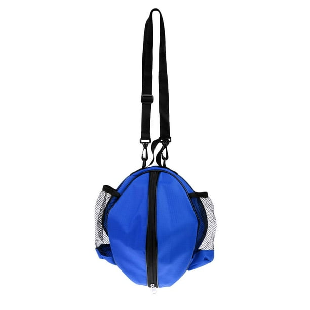 Bolsa de transporte impermeable para baloncesto, fútbol y voleibol + correa de hombro ajustable Azul