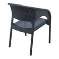 thumbnail image 2 of Luxury Commercial Living 32" Gray Wickerlook Patio Stackable Dining Arm Chair, 2 of 9