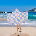 thumbnail image 2 of Yayeee Kids Hooded Towel with Hand Pockets Beach Soft Absorbent Bath Wrap 50 x 23.5 inch, Playful Daisy, 2 of 5