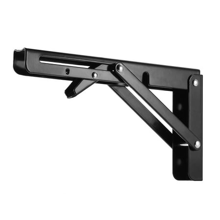 

Uxcell Folding Bracket 8 inch for Shelves Table Desk Wall Mounted Support Collapsible Long Release Arm Space Black 1pcs