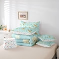 thumbnail image 6 of Castle Fairy Kawaii Elephant Lion Giraffe Bedding Comforter Set 7 Pieces for Boys Girls,Cute Flowers Animal Full Bedding Set Lightweight,Cartoon Woodland Wildlife Fitted Sheet Flat Sheet, 6 of 8