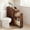 Rustic brown, variant on ELLEGNT Bathroom Storage Cabinet on Rolling Wheels – Slim Design, Slide-Out Drawer, Spacious Top, Black