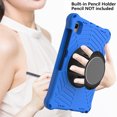 thumbnail image 6 of For Samsung Galaxy Tab A7 Case 10.4-Inch SM-T500 T505 T507, Kickstand Hand Strap Shoulder Strap Rugged Armor Protection Shockproof Case for Samsung Galaxy Tab A7 10.4 2020 Released T500, Blue, 6 of 6