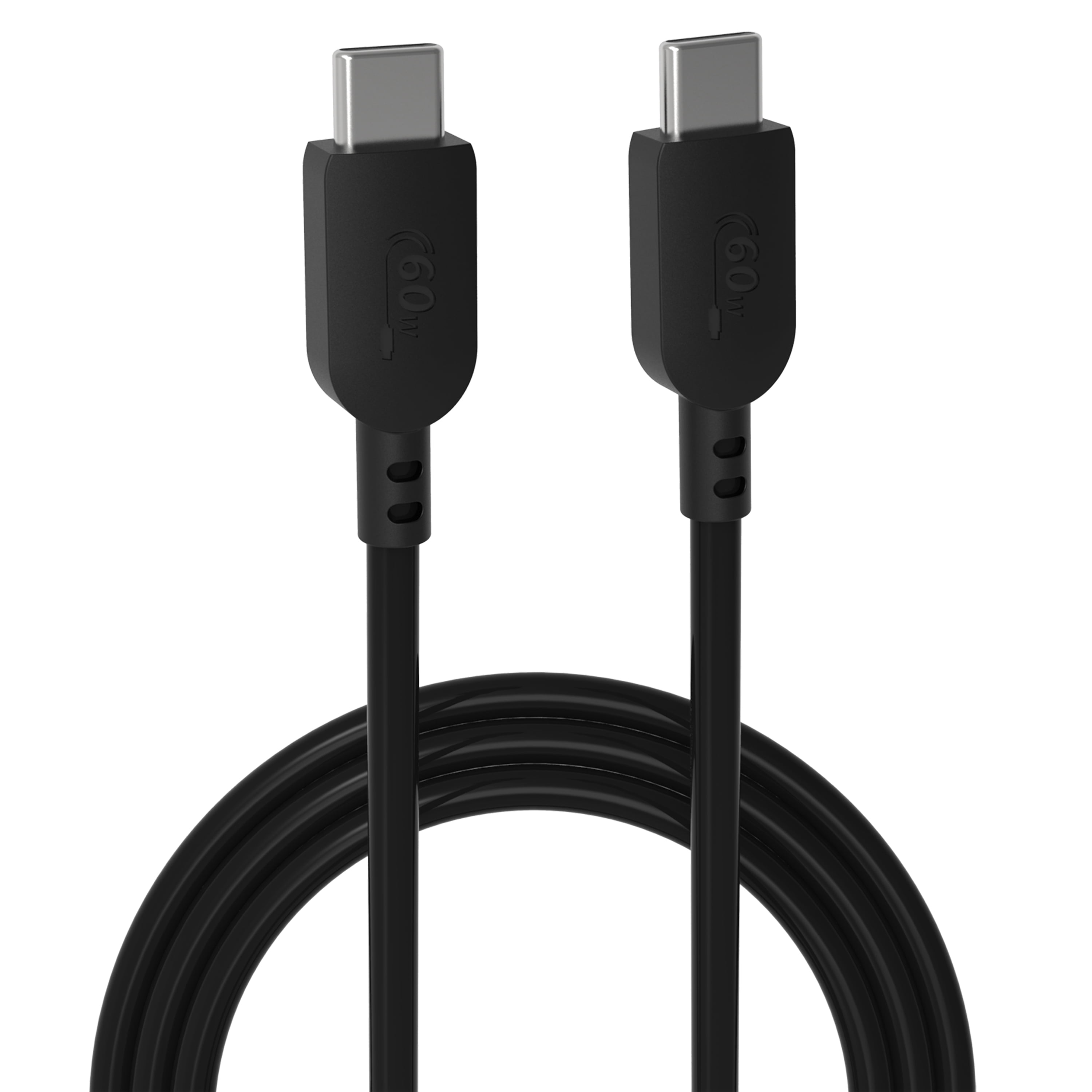 onn 3ft USB-C to USB-C Cable USB-IF Certified Fast Charging Black