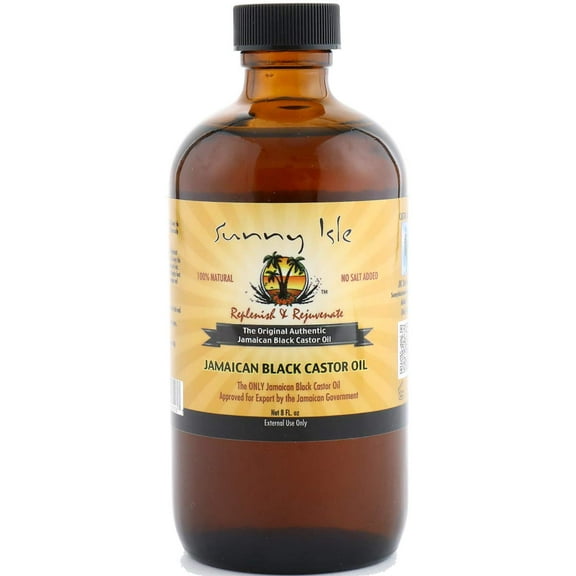Sunny Isle 100% Natural Jamaican Black Castor Oil For Hair, 8 oz, 2 Pack
