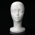 thumbnail image 4 of Douhoow Female White Styrofoam Mannequin Head Model Hat Wig Display Stand Holder, 4 of 7