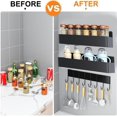 thumbnail image 2 of Especieros para Cocina Magnético, 5 Estante Magnético de Metal para Refrigerador, Organizador Móvil para el Frigorífico con 10 Ganchos con Soporte de Papel, 2 of 4