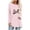 Pink, variant on Viikei Valentines Day Womens Clothing Womens Valentines Shirts Women's Casual Valentine's Day Printed Pullover Plug Sleeve Long Sleeve Round Neck Top Shirt