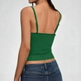 thumbnail image 5 of Tank Tops with Built in Bras Padded Summer Spaghetti Strap Sleeveless Cami Undershirts Fitted Basic Workout Shirts Featuring Soft Stretch Fabric Dark Green L, 5 of 7