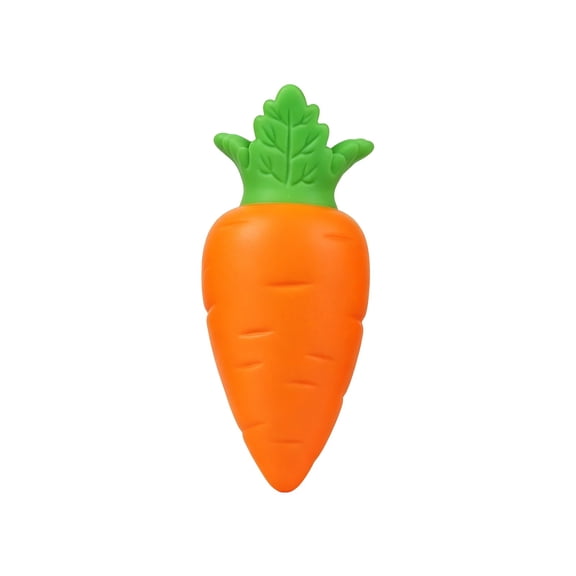 Carrot Shaped Interactive Chew Toy for Cats and Dogs Lightweight Squeaky Teething Toy for Indoor Outdoor Play