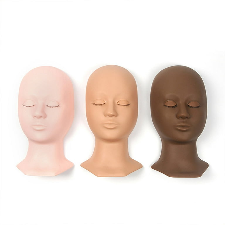 Eyelash Mannequin Head, Makeup Mannequin Head For Eyelash Extension  Training, Doll Face Flat, Soft-touch, Easy To Use