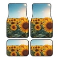 thumbnail image 1 of Kdxio Sunlit Sunflower Field Print Car Floor Mats Universal SUV Front Rear Floor Foot Mats 4-Piece Full Set with Non-Slip Rubber Backing Car Accessories for Most Cars, 1 of 7