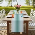thumbnail image 4 of Table Runners 90 Inches Long Dress Scarves, Teal Grey Ombre Farmhouse Coffee/Dining/Kitchen Table Runner for Living Room, Farmhouse Gradient Minimalist 13x90 Inch, 4 of 9