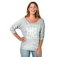 thumbnail image 2 of My Roadtrip Shirt Women's Fashion Slouchy 3/4 Sleeves Raglan Lightweight Sweatshirt Sport Grey 2X-Large, 2 of 3