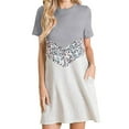 thumbnail image 1 of Gvmfive Women Summer Short Sleeve Colorblock Pockets Swing T-shirt Dress, 1 of 8
