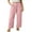 06-Pink, variant on GIRUNS Women's Casual Wide Leg Pants High Waisted Button Loose Pants with Pockets Business Trousers Beige L