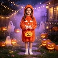 thumbnail image 6 of Halloween Outfit Girls Boys Oversized Pumpkin Hooded Blanket Hoodie Wearable Onesie Kids Cozy Funny Rompe𝐫 Casual Clothes, 6 of 8