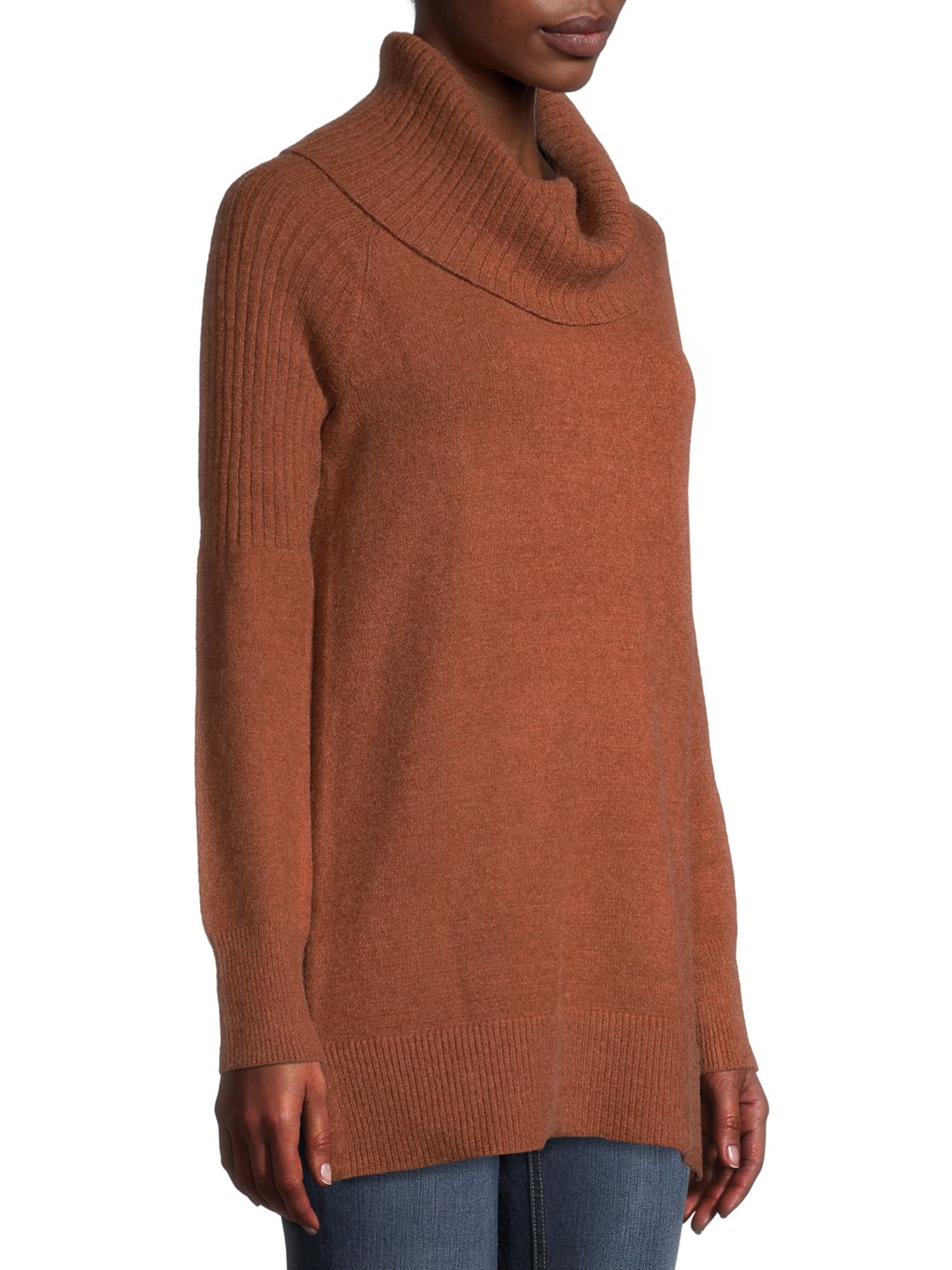 Cowl Neck Tunic Sweater - Walmart 