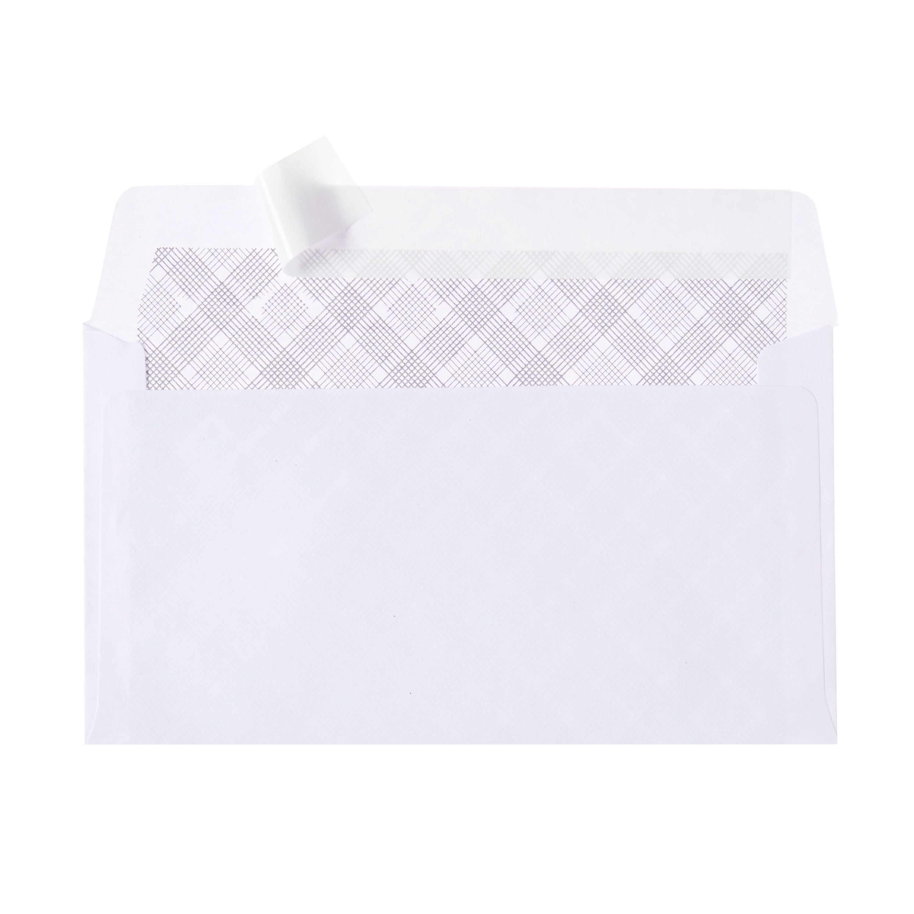 White w/Gold Foil Slimline Envelope 6 PK - PeelnStick Seal –