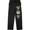 thumbnail image 5 of Star Wars The Mandalorian The Child Mens Black Sleep Pajama Pants-X-Large, 5 of 7