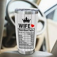 thumbnail image 3 of Mothers Day Gifts For Wife, Gifts For Wife, Wife Gifts, Anniversary Birthday Gift For Wife, Wifey Gifts, Gifts For Wife From Husband, Couples Gifts For Wife Stainless Steel Tumbler 20oz, 3 of 6