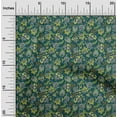 thumbnail image 2 of oneOone Velvet Dark Green Fabric Floral Craft Projects Decor Fabric Printed By The Yard 58 Inch Wide, 2 of 5