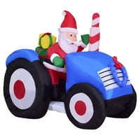 Product Image Costway 6' Indoor/Outdoor Inflatable Santa on Truck Christmas Holiday Decoration Setting