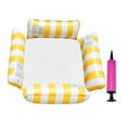 thumbnail image 4 of Float Lounge Chair Cushion Water Hammock for Swimming Pool Relaxing Vocation Yellow, 4 of 8
