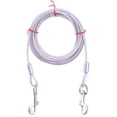 thumbnail image 1 of 3/5/10 Meter Anti-Bite for Two Dogs Steel Wire Strong Camping/Hiking /Park Dog Outdoor Supplies Dog Leash Dog Tie Out Cable Pet Cable Leash WHITE 5M 6MM THICKNESS, 1 of 8