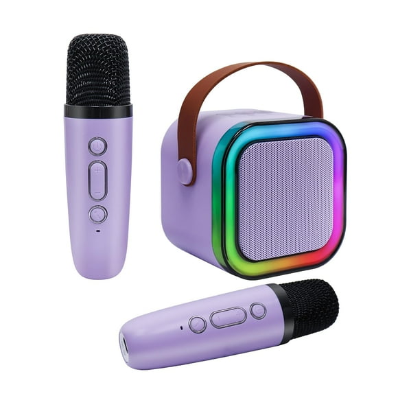 Máquina de karaoke Haomuren Mini K12 con 2 micrófonos inalámbricos
