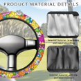 thumbnail image 4 of ZUXONGSY Hippie Flower Golf Cart Steering Wheel Cover Car Interior Accessories Universal Steering Wheel Cover Comfortable Golf Steering Wheel Protector Auto Golf Cart Accessories Decor, 4 of 7