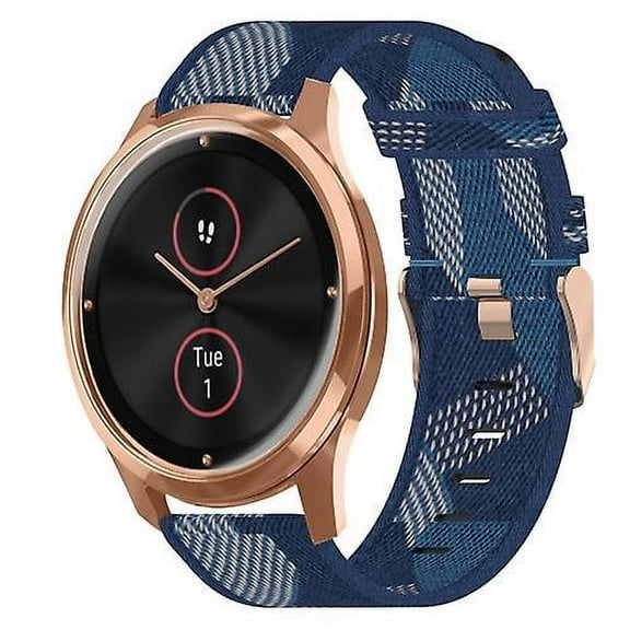 For Garmin Vivomove Luxe 20mm Nylon Woven Watch Band