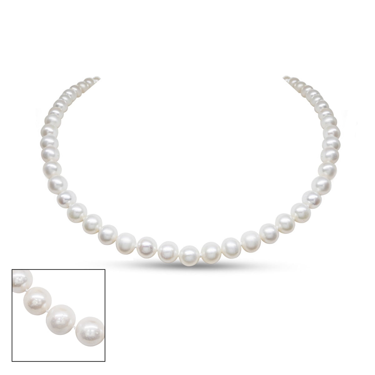CLASSIC 3 Strand AA Quality Round Genuine 6-7mm Pink Pearl Necklace 