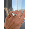thumbnail image 2 of ESTE ORIGIN 2.20Ct Lab Diamond Pear Solitaire Ring with Curved Band in 18K White Gold for Women's, 2 of 8