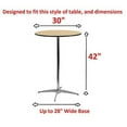 thumbnail image 1 of Banquet Tables Pro 30 Diameter x 42" Height White Spandex Highboy Table Cover, 1 of 4