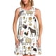 thumbnail image 1 of Balery Farm Animals Vestidos de verano para mujer con estampado: vestido holgado sin mangas, vestido playero informal y cómodo para días calurosos., 1 of 7