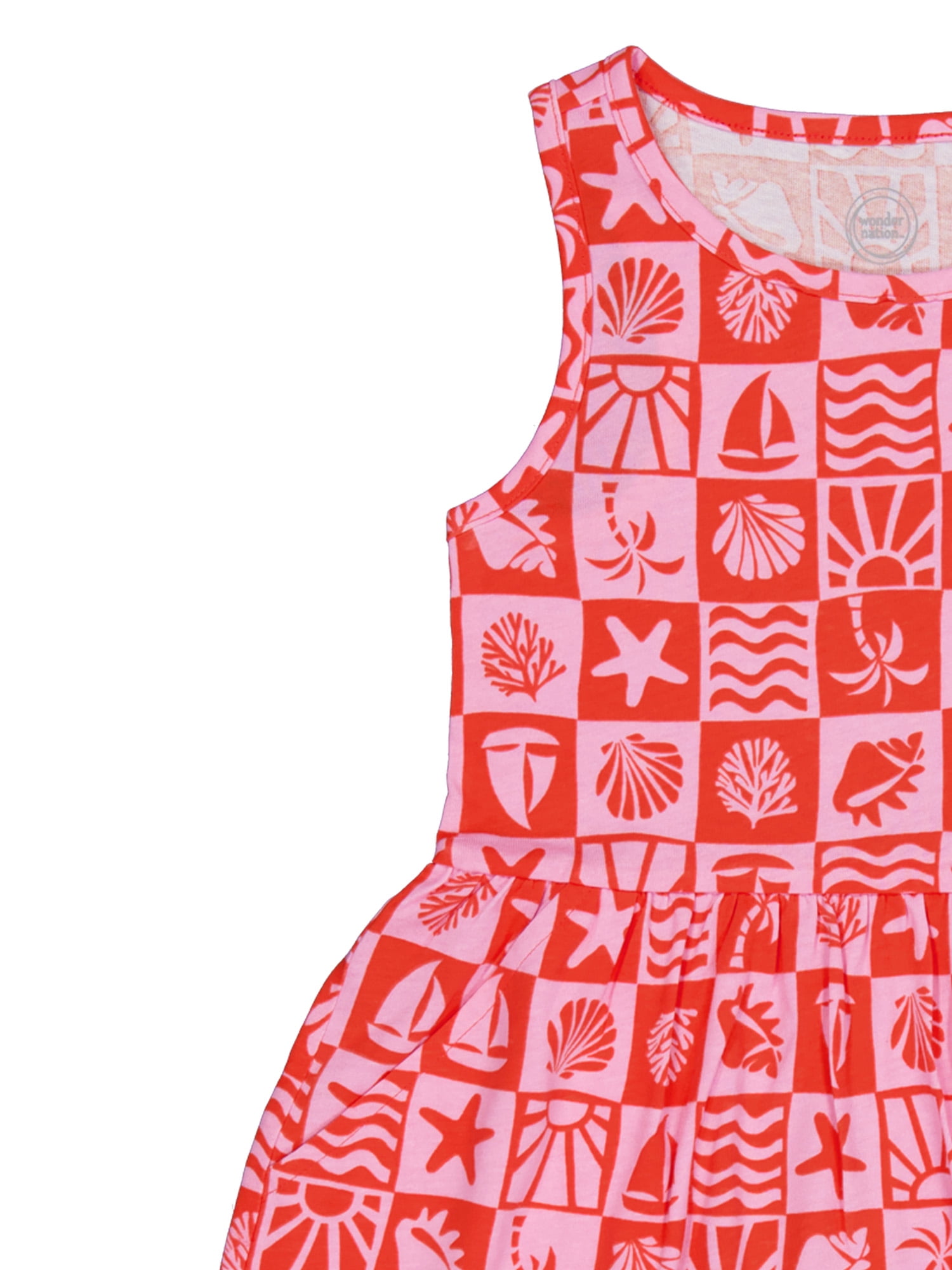 Wonder Nation Girls Tank Play Dress,Sizes S-XLP